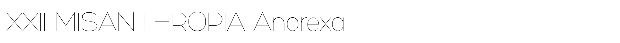 XXII MISANTHROPIA Anorexa image